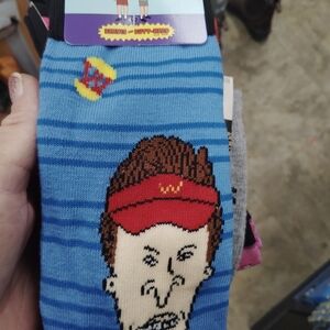 Blue and Gray Men's Socks